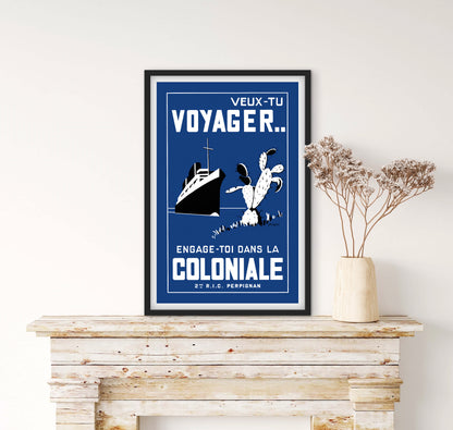 Affiche recrutement Engagez vous dans la troupes coloniales