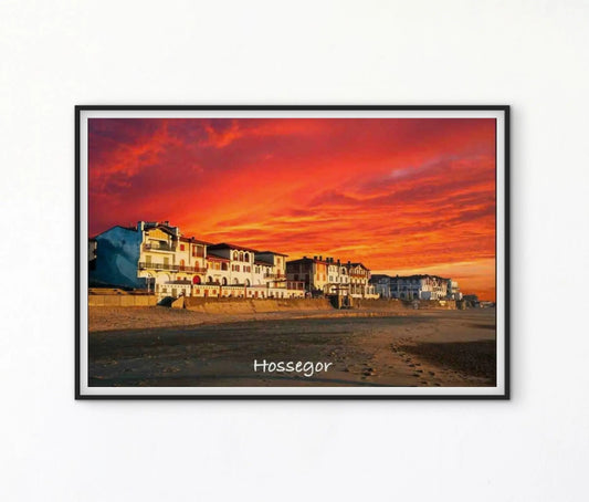 Affiche Hossegor photo ancienne affichevintagefrance