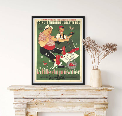 Affiche cinéma film La Fille du puisatier Marcel Pagnol affichevintagefrance