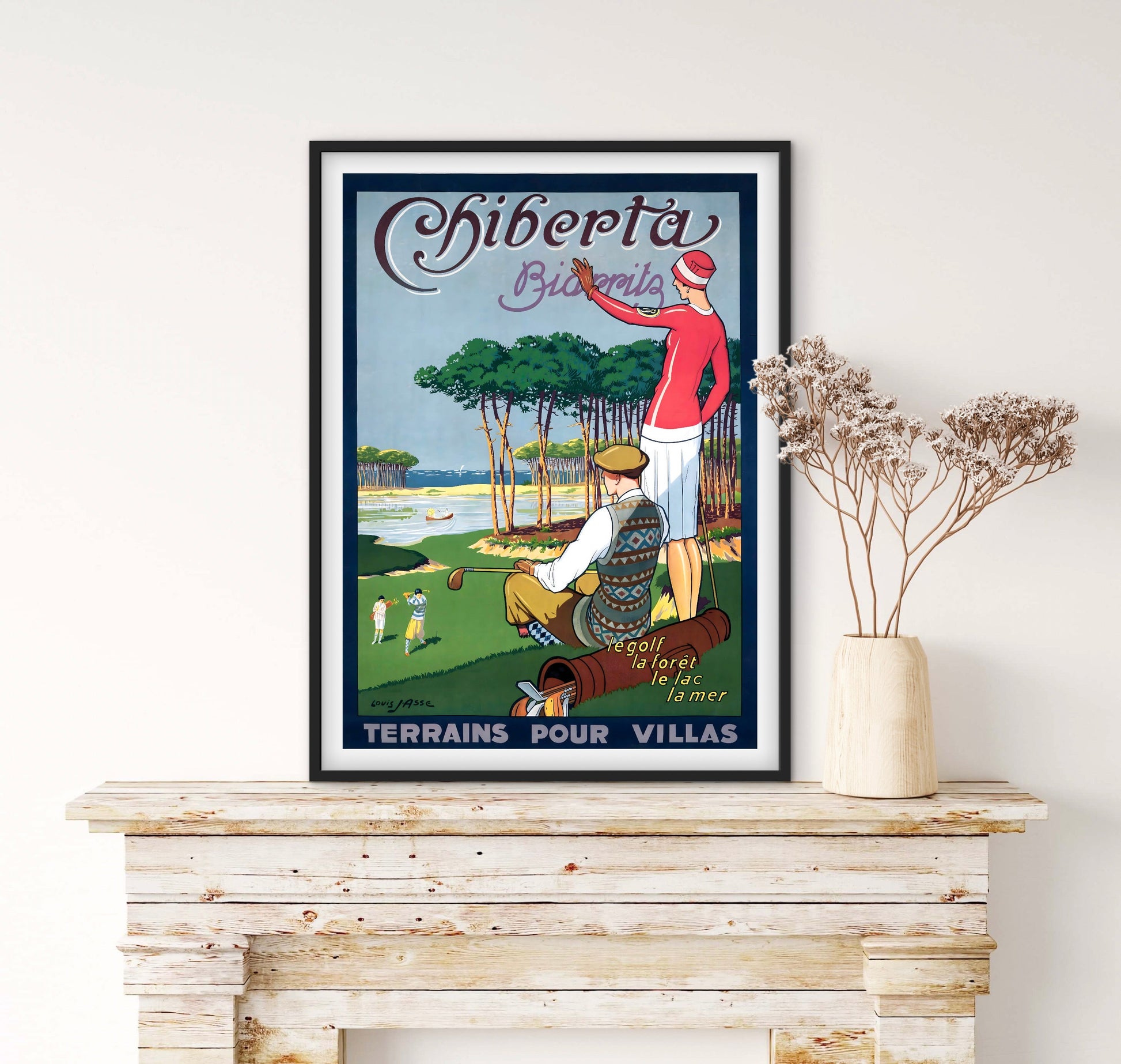 Affiche Chiberta Biarritz affichevintagefrance