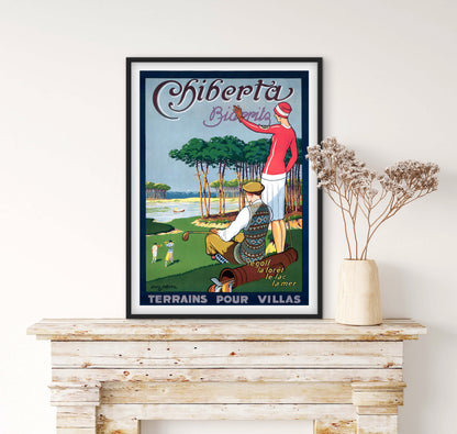 Affiche Chiberta Biarritz affichevintagefrance