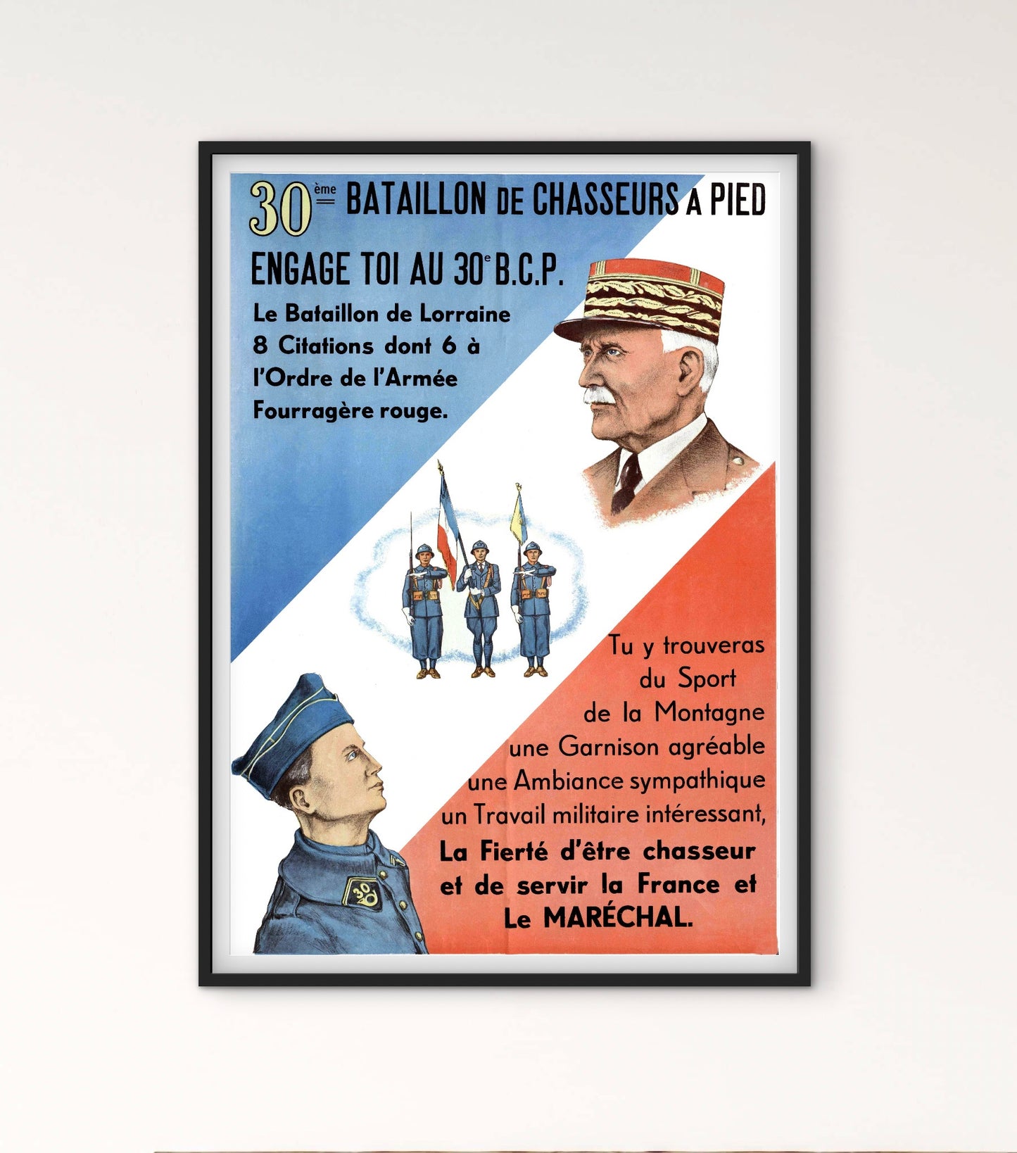 Affiche 30e bataillon de chasseurs à pied BCP