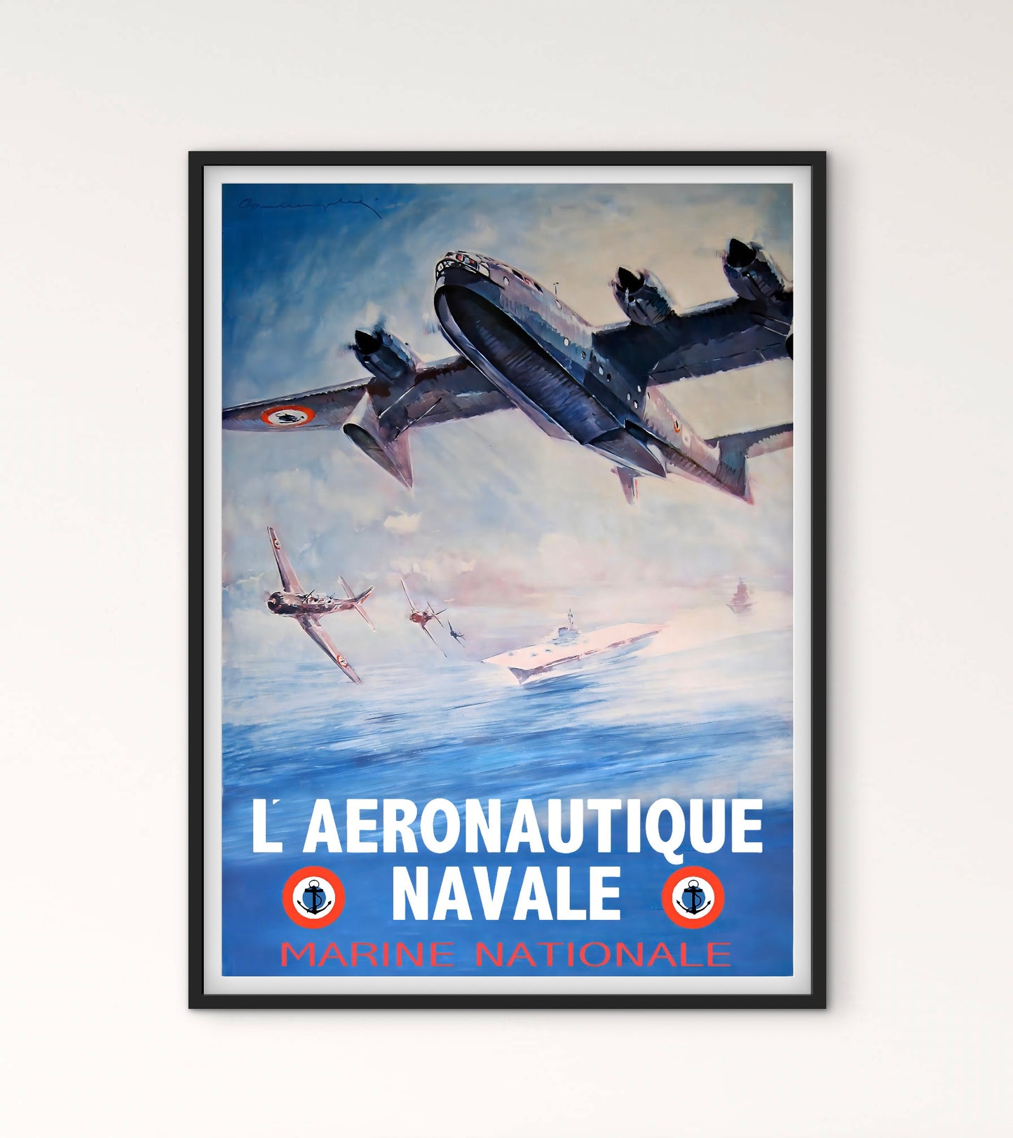 Affiche Aéronautique Navale Marine Nationale