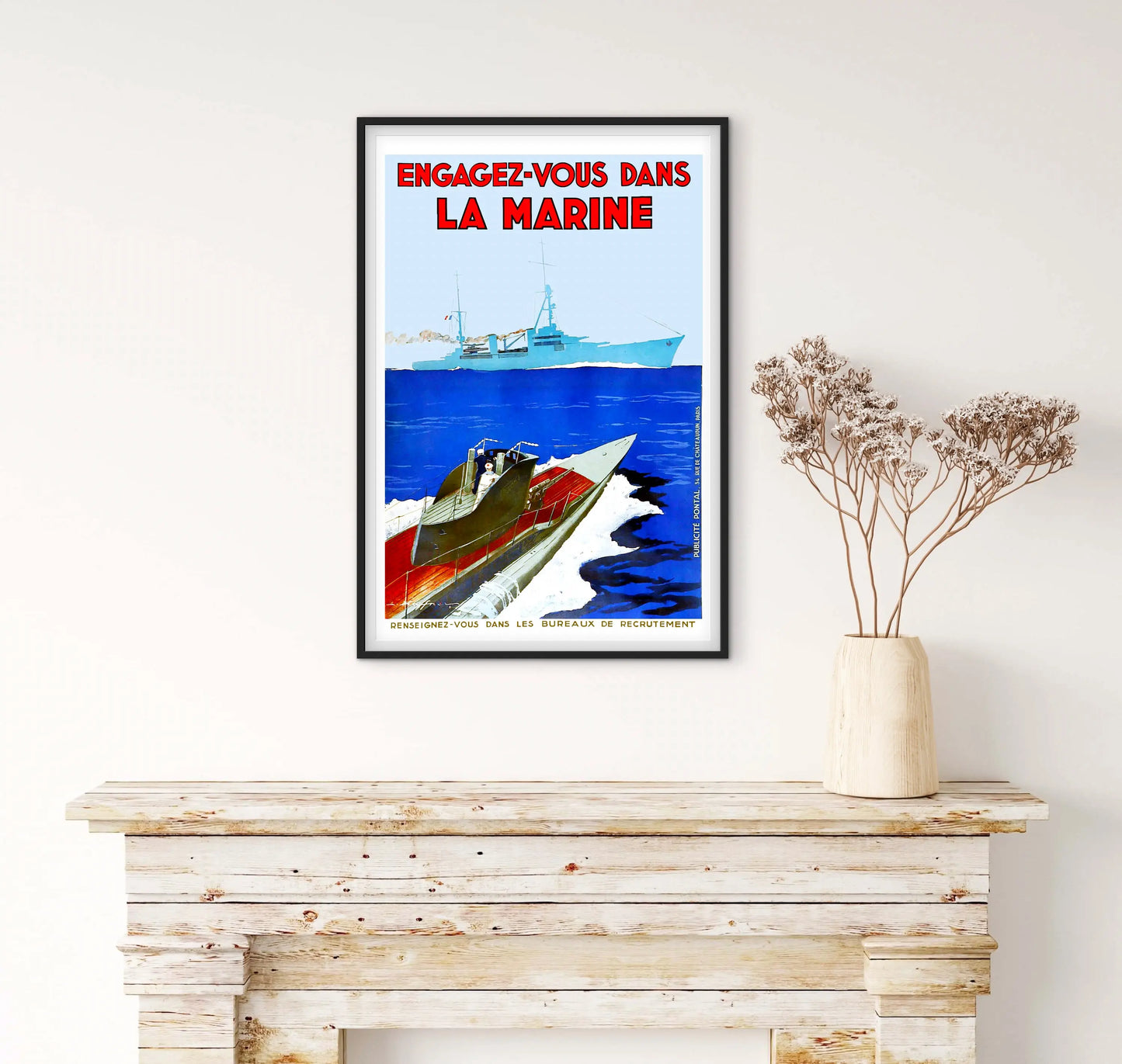 Affiche Engagez vous dans la Marine affichevintagefrance