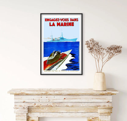 Affiche Engagez vous dans la Marine affichevintagefrance
