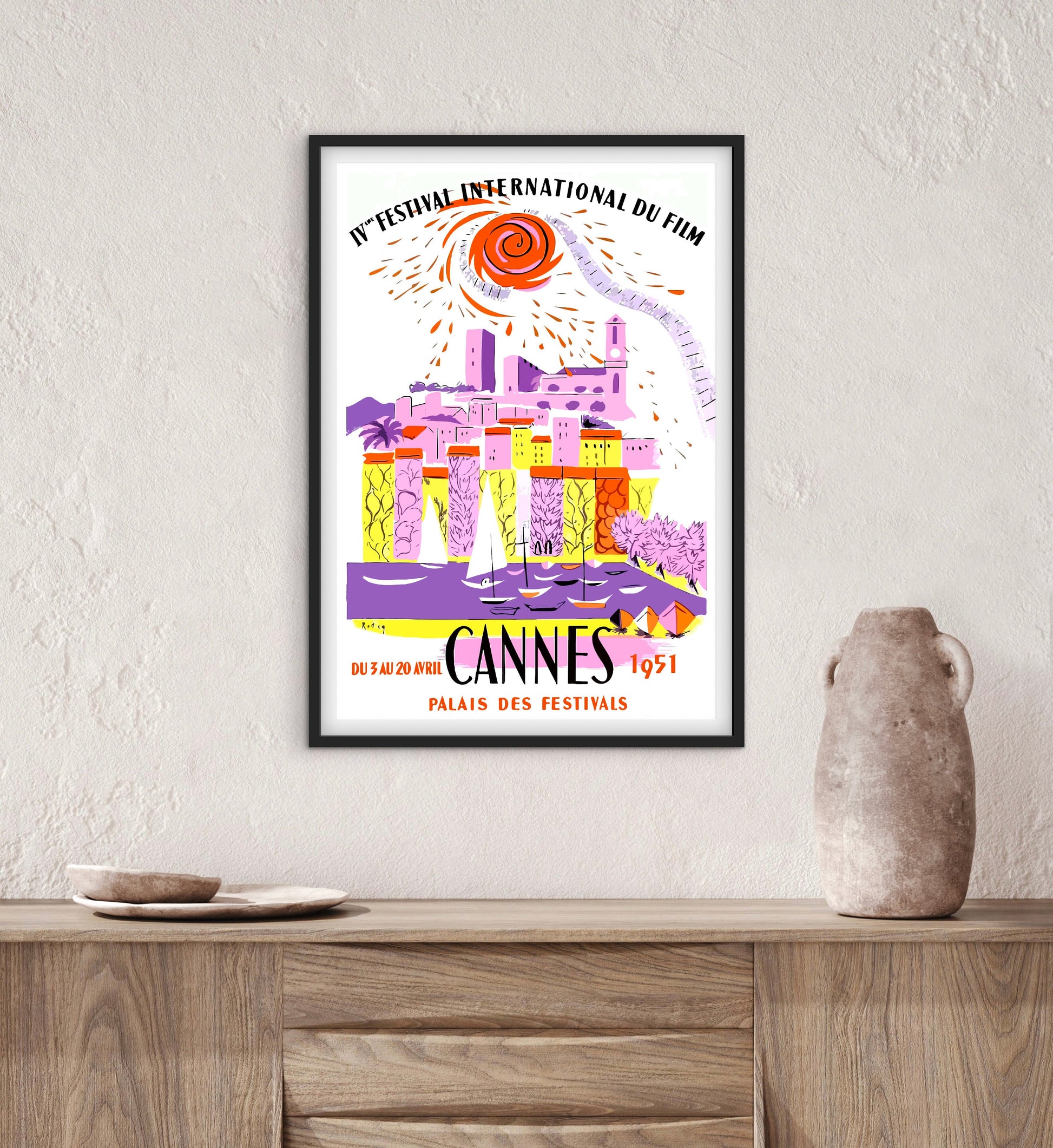 Affiche Festival de Cannes 1951 affichevintagefrance