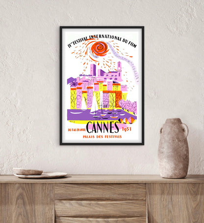Affiche Festival de Cannes 1951 affichevintagefrance