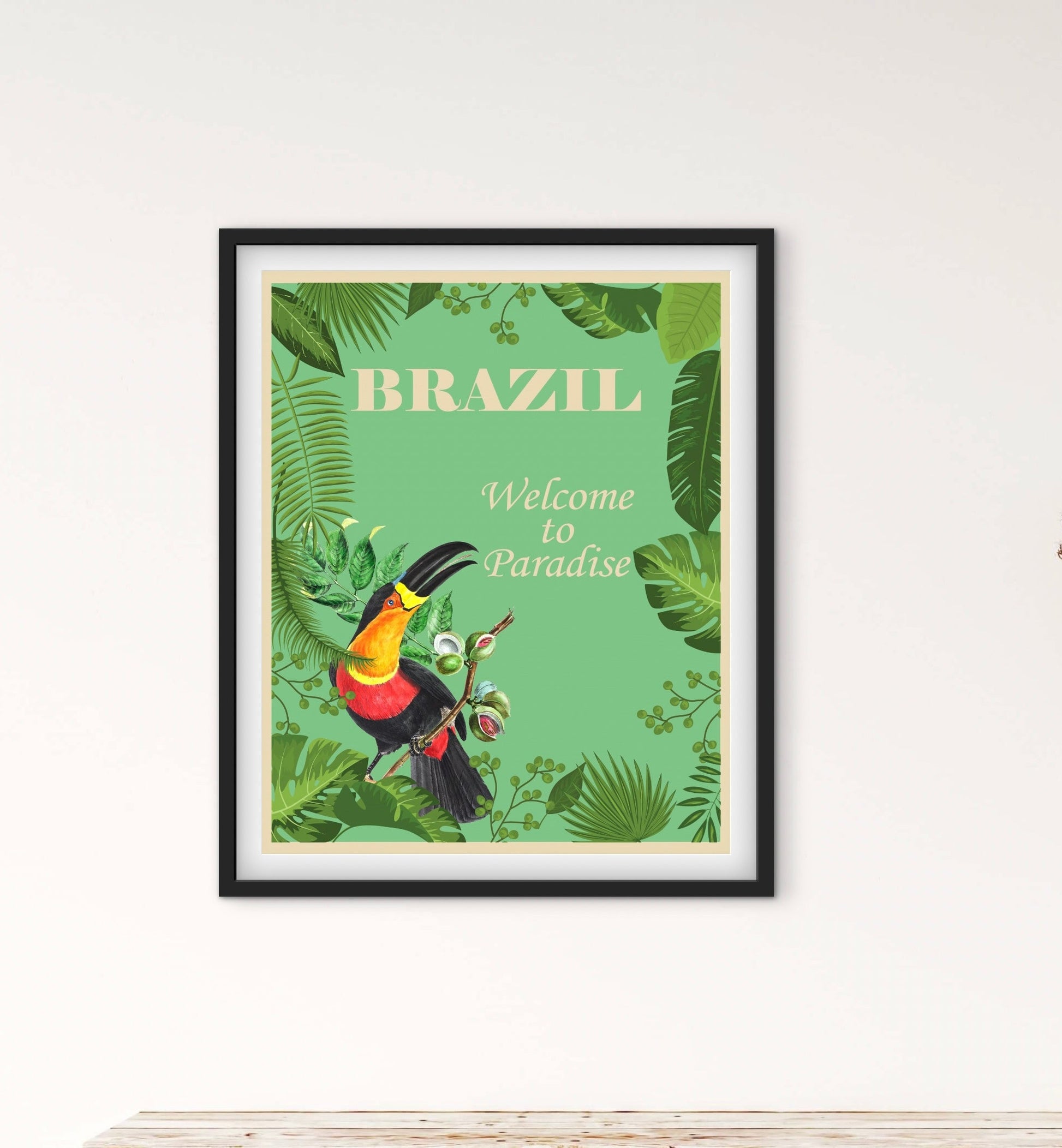 Affiche Brazil « Brésil » 🇧🇷 affichevintagefrance