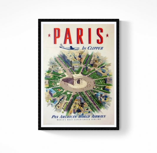 Affiche Paris Voyage vintage
