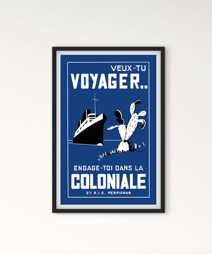 Affiche recrutement Engagez vous dans la troupes coloniales