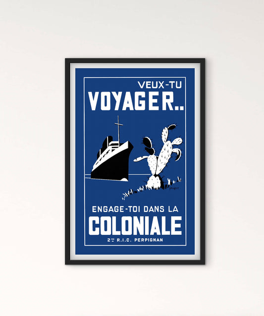 Affiche recrutement Engagez vous dans la troupes coloniales