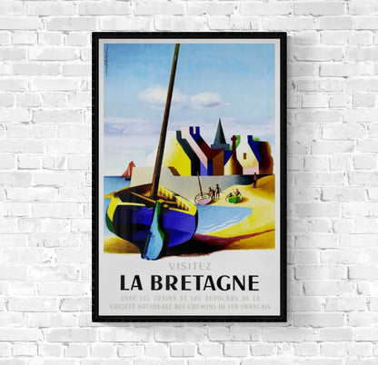 Affiche La Bretagne SNCF affichevintagefrance