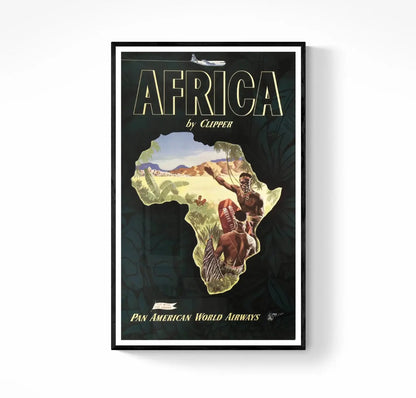 Affiche Afrique voyage air affichevintagefrance