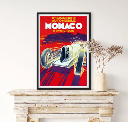 Affiche du Grand Prix de Monaco 1930 affichevintagefrance