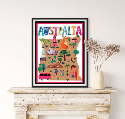 Affiche Australie moderne affichevintagefrance