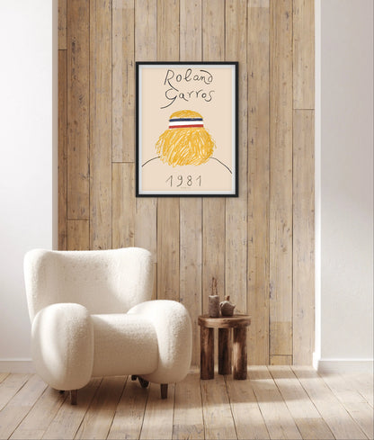 Affiche Tennis Roland Garros 1981 affichevintagefrance