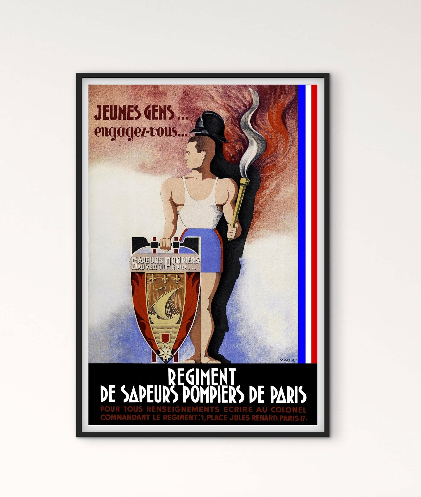 Affiche Sapeurs pompiers de Paris BSPP
