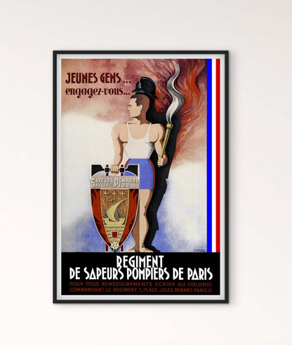 Affiche Sapeurs pompiers de Paris BSPP
