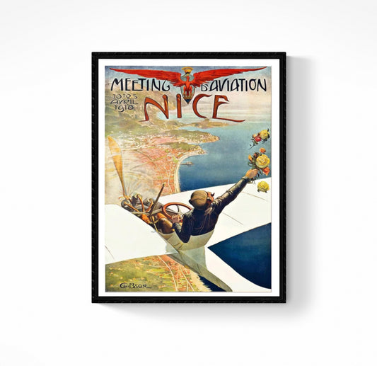 Affiche Nice meeting aviation 1910