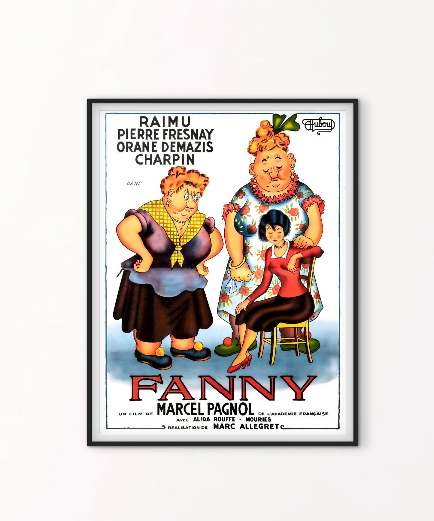 Affiche Cinéma film Fanny Marcel Pagnol Raimu affichevintagefrance
