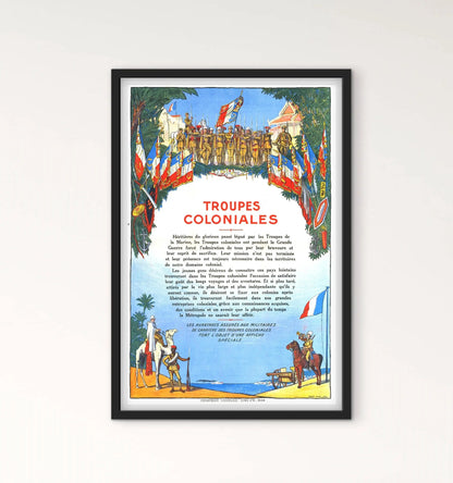 Affiche Engagez vous dans la troupes coloniales affichevintagefrance