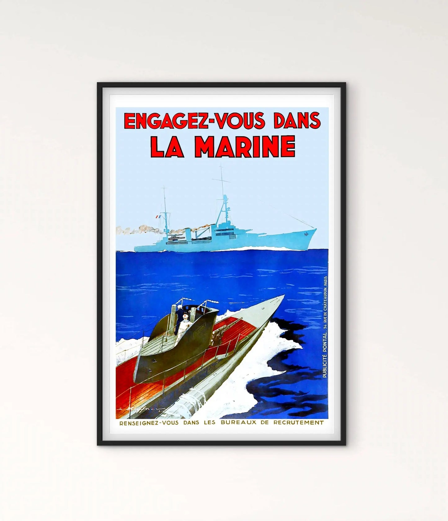 Affiche Engagez vous dans la Marine affichevintagefrance