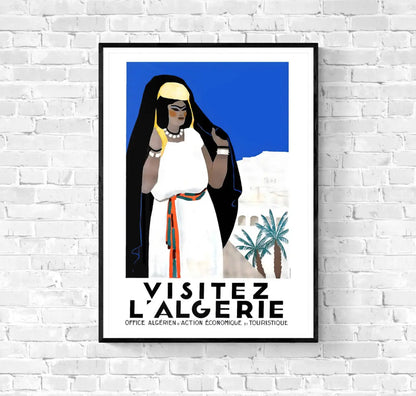 Affiche Visitez l’Algérie affichevintagefrance