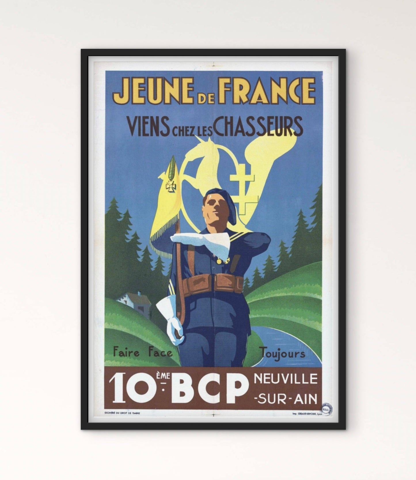 Affiche armée militaire chasseurs 10 BCP affichevintagefrance