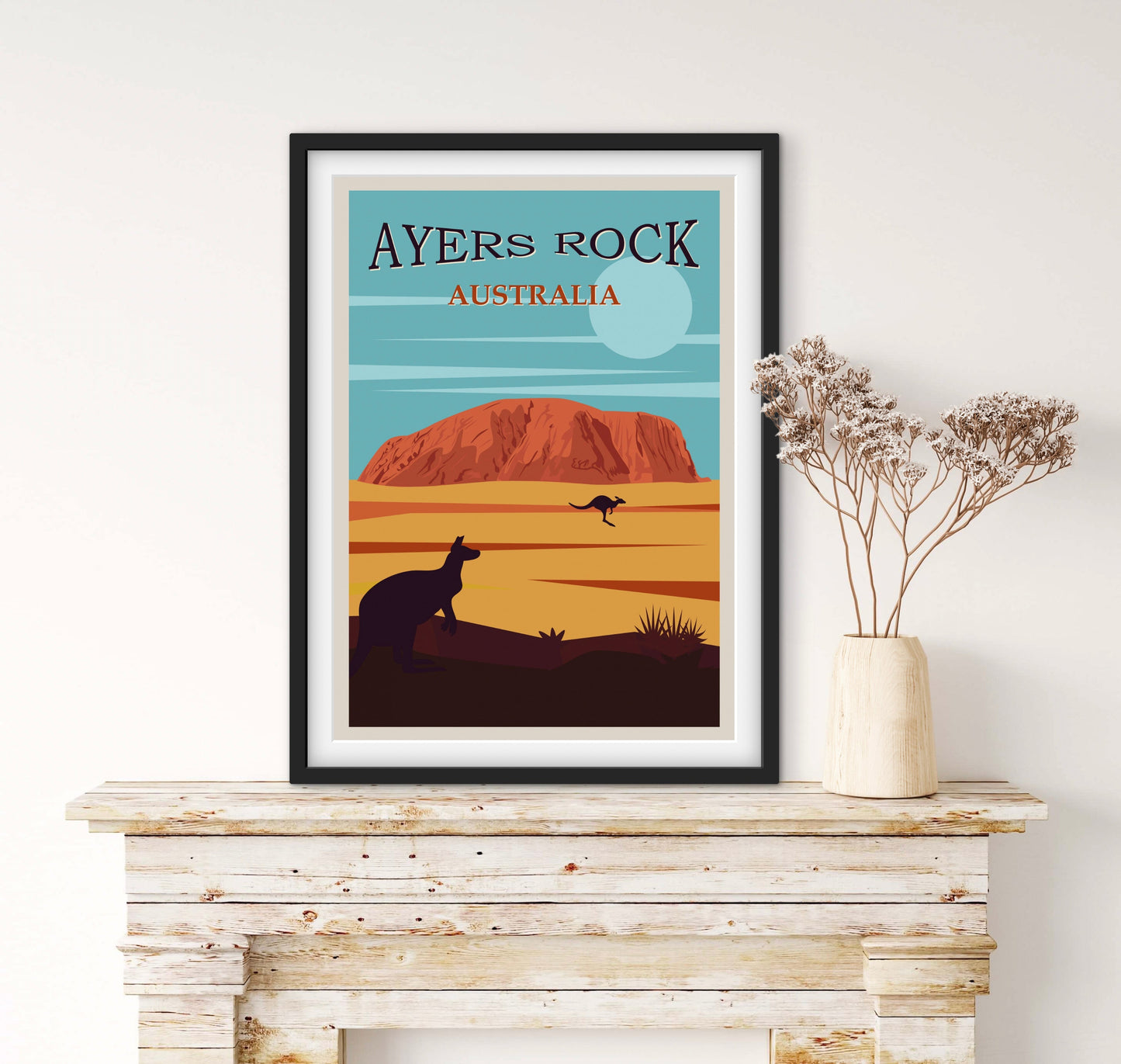 Affiche Australie Kangourou affichevintagefrance