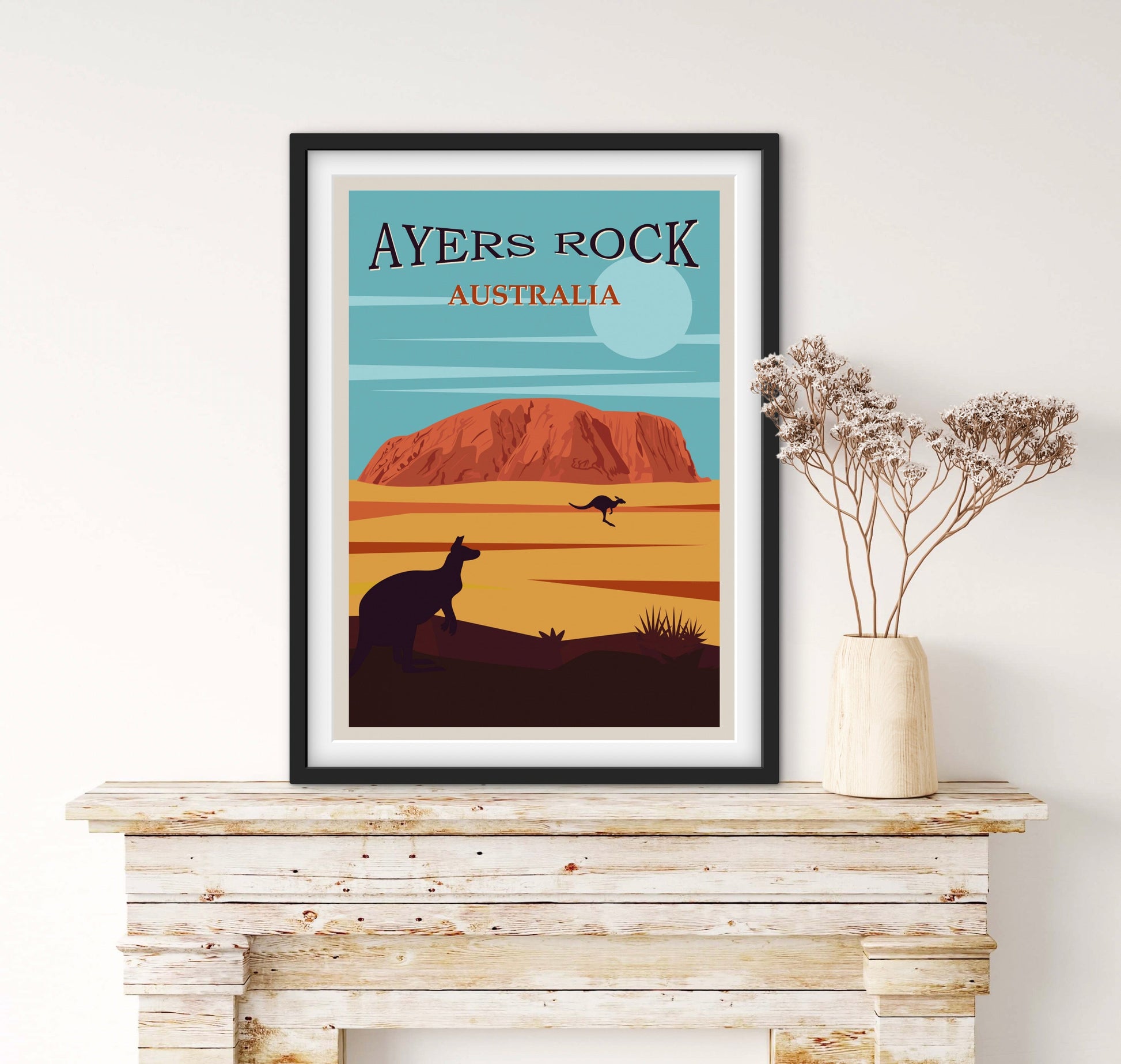 Affiche Australie Kangourou affichevintagefrance