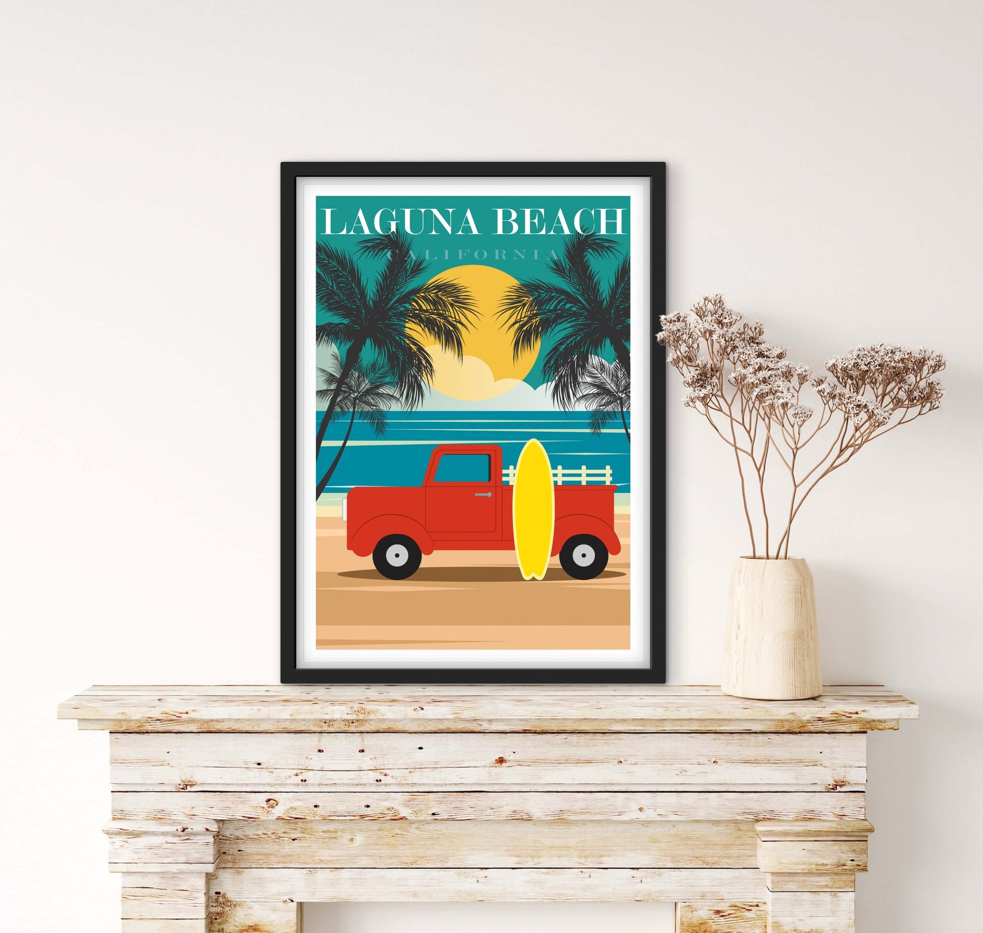 Affiche California Plage affichevintagefrance