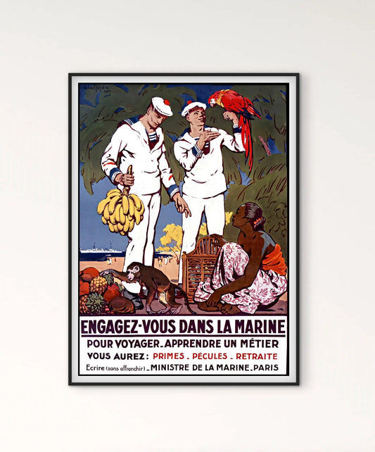 Affiche Engagez vous dans la Marine affichevintagefrance