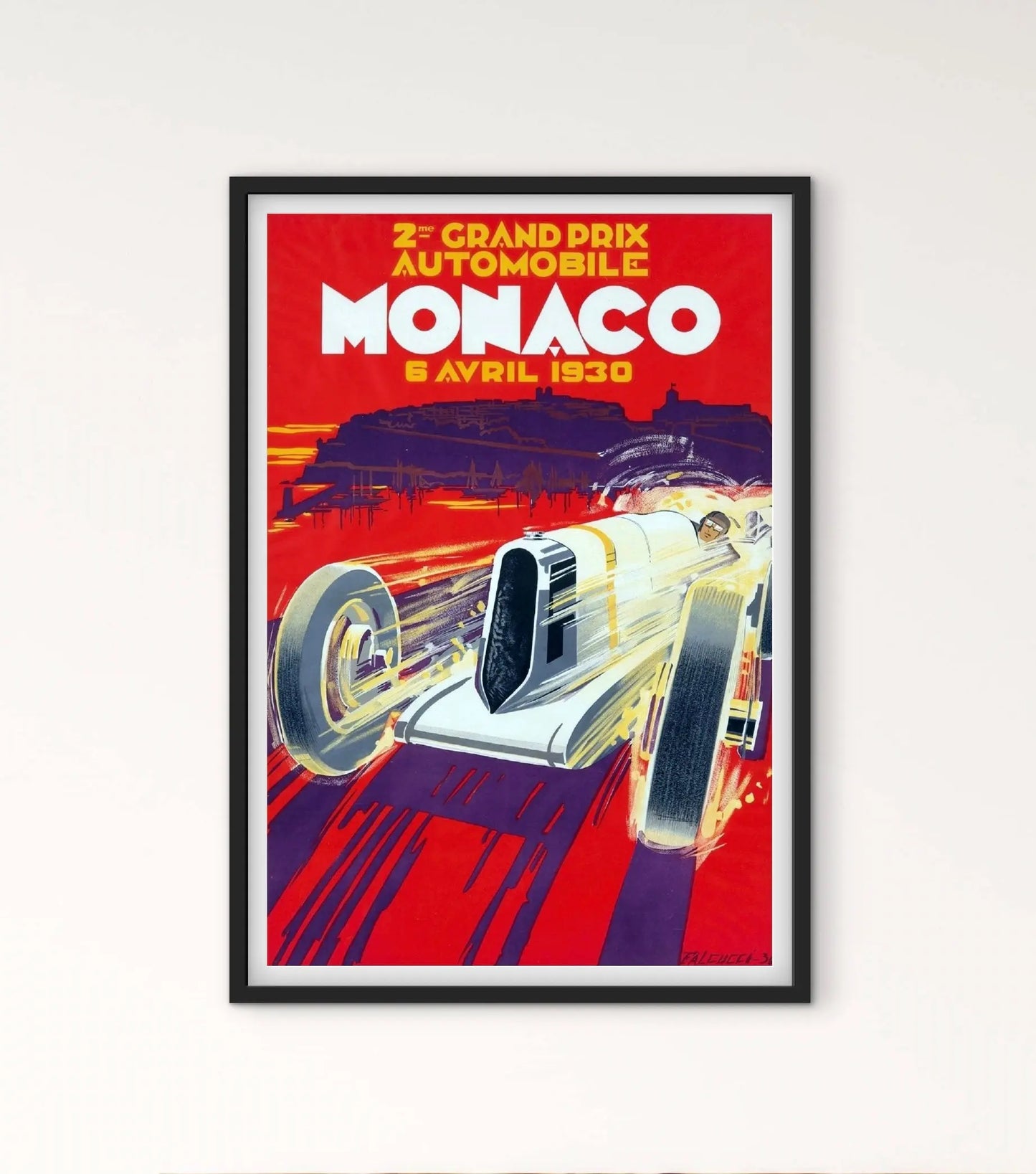 Affiche du Grand Prix de Monaco 1930 affichevintagefrance