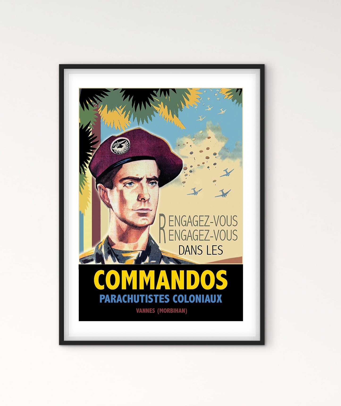 Affiche Commandos Parachutistes coloniaux