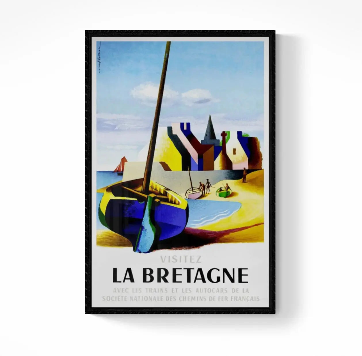 Affiche La Bretagne SNCF affichevintagefrance