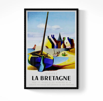 Affiche La Bretagne SNCF affichevintagefrance