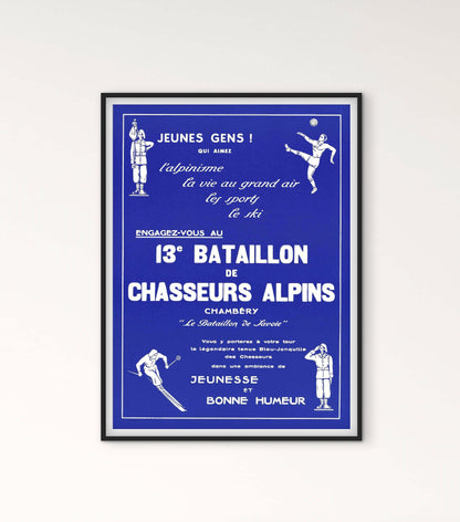 Affiche 13e Bataillon Chasseurs Alpins
