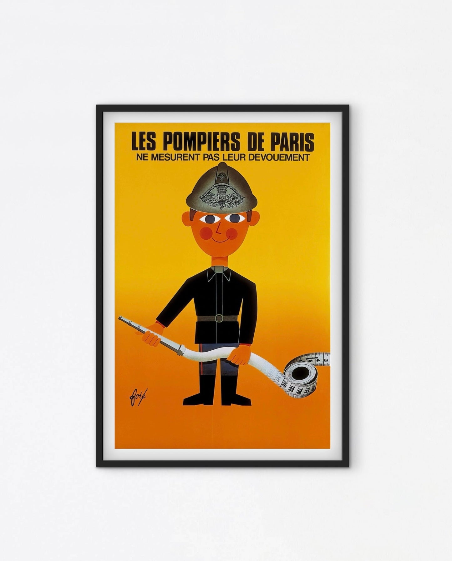 Affiche Pompiers de Paris affichevintagefrance