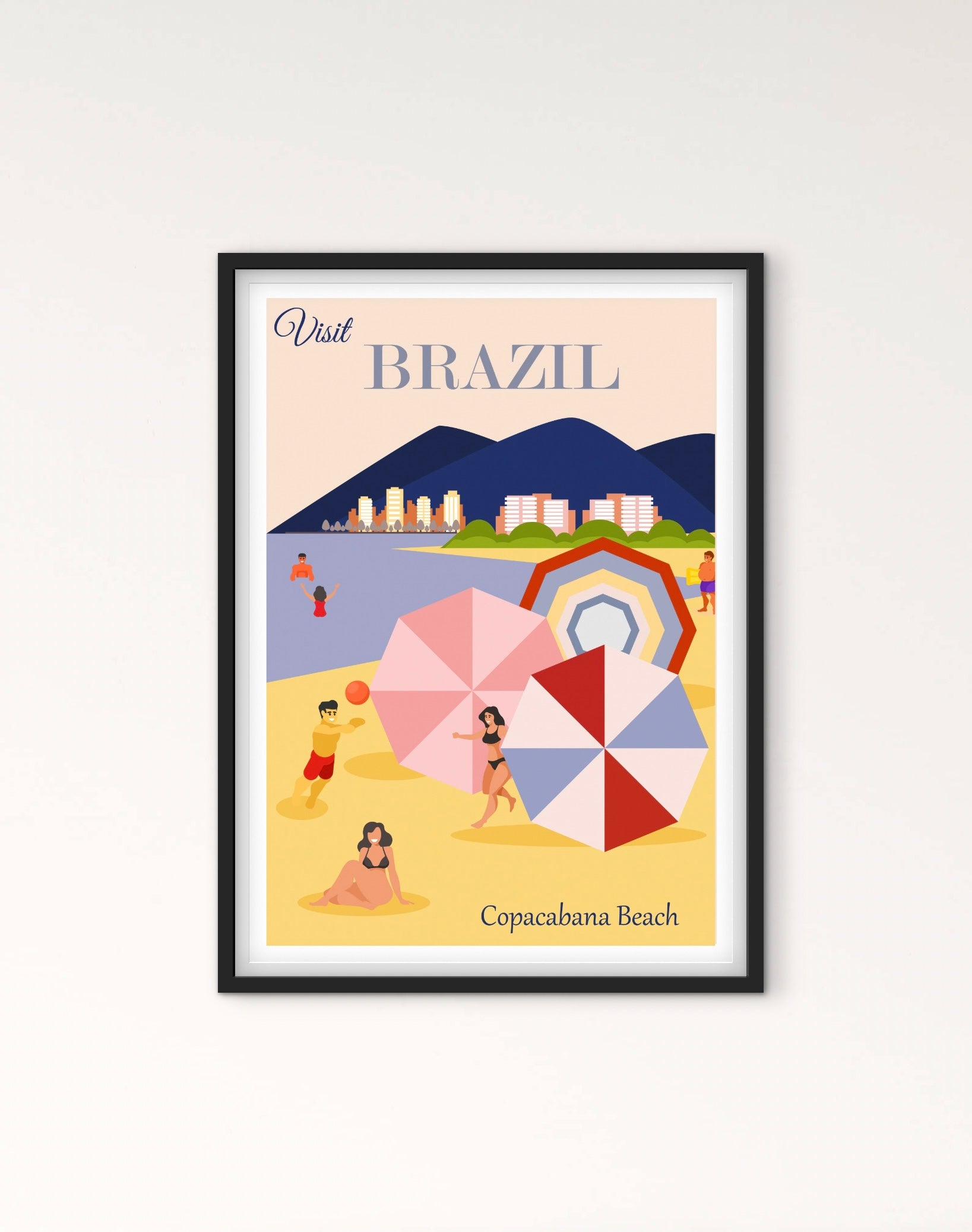 Affiche Brazil Copacabana affichevintagefrance