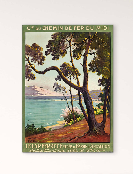Affiche Le Cap ferret entrée du bassin d’Arcachon station climatique d’été et d’hiver affichevintagefrance