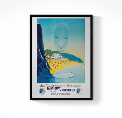 Affiche Bretagne Saint Quay Portrieux affichevintagefrance