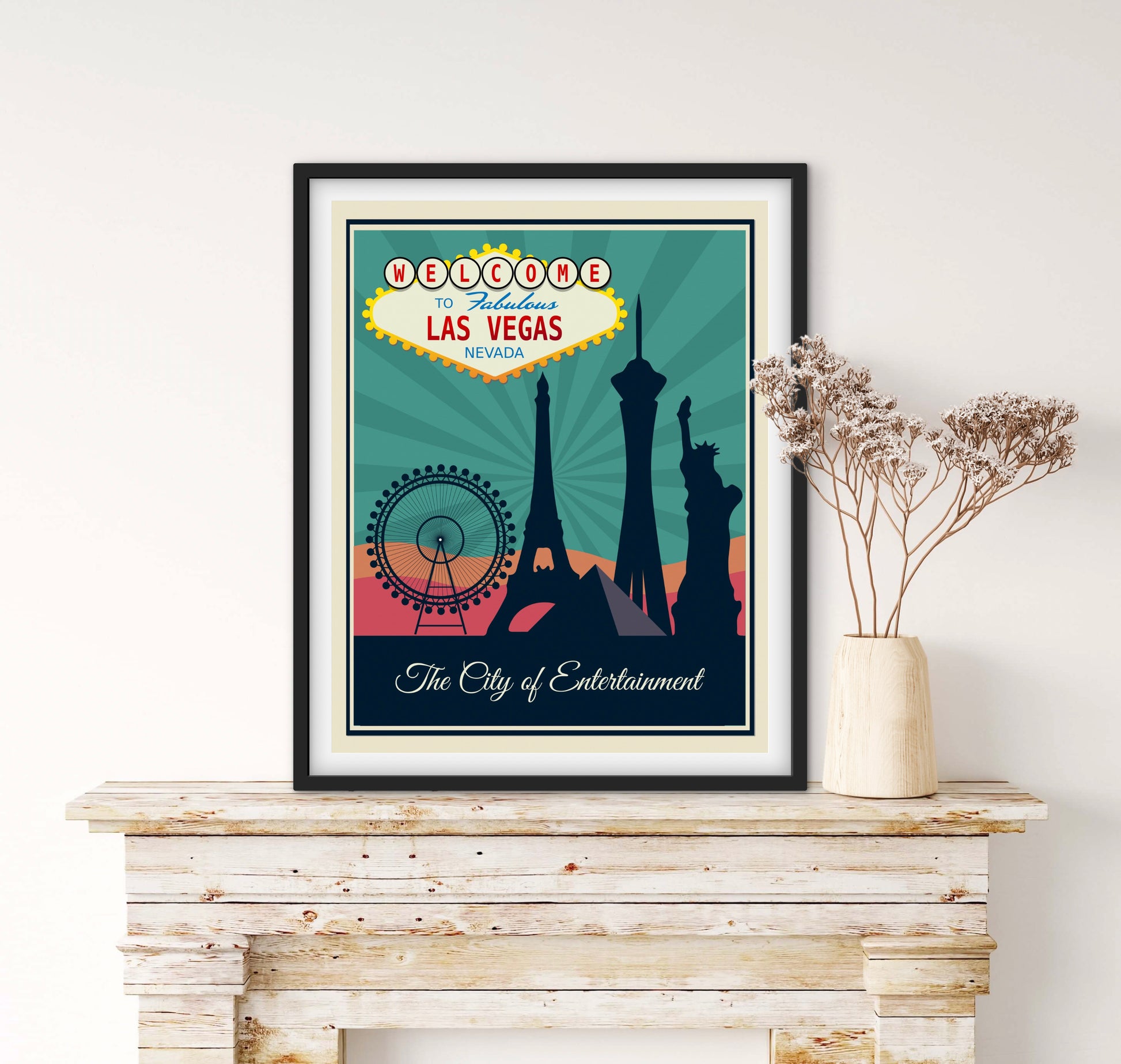 Affiche Las Vegas - affichevintagefrance