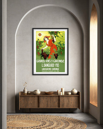 Affiche grands vins Gironde