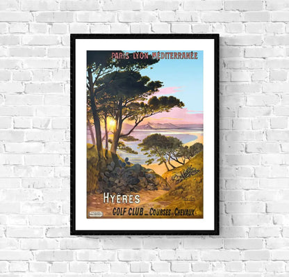 Affiche Hyères affichevintagefrance