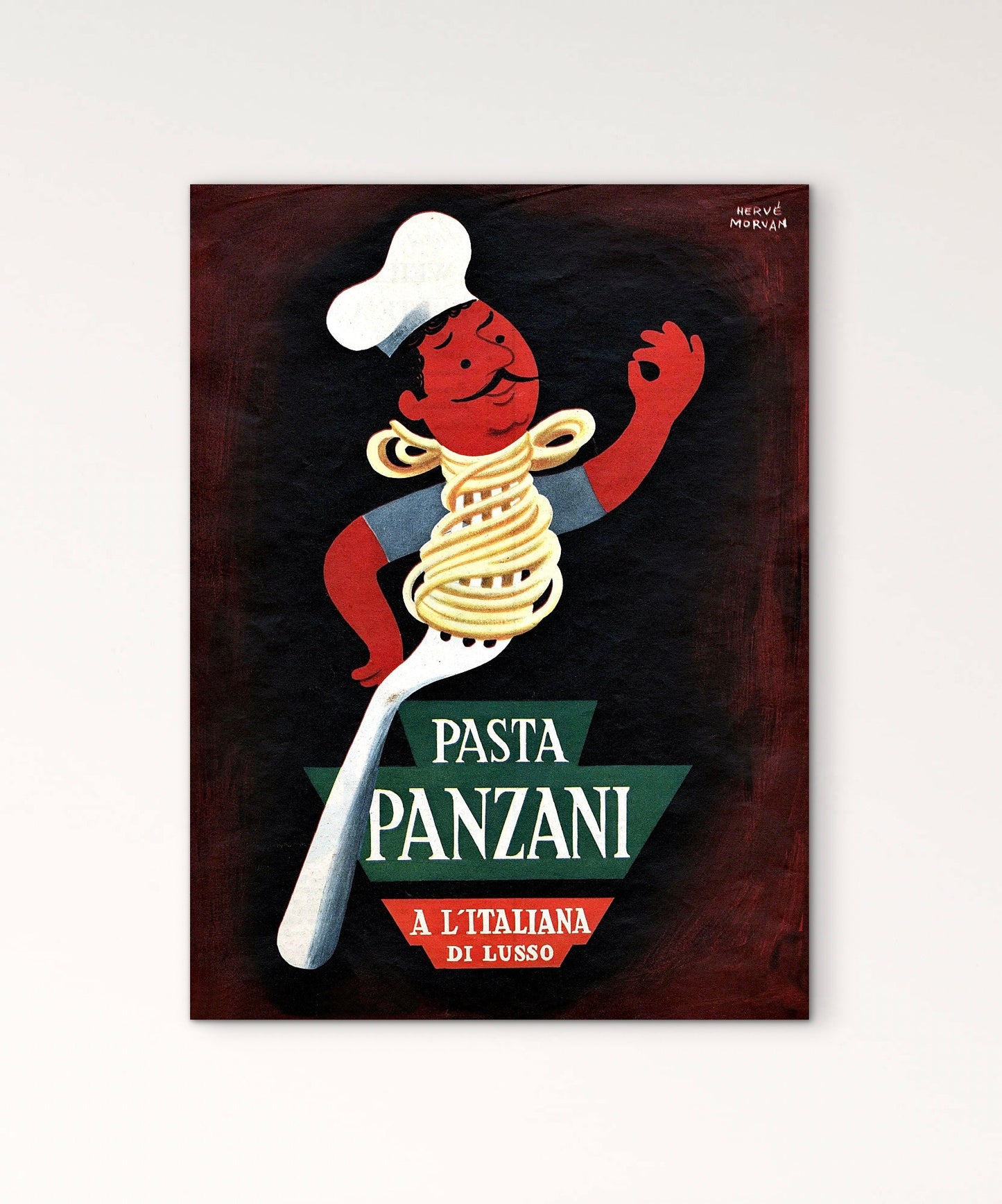 Affiche Pasta Panzani à l’Italiana di Lussso pâte Panzani Pub affichevintagefrance
