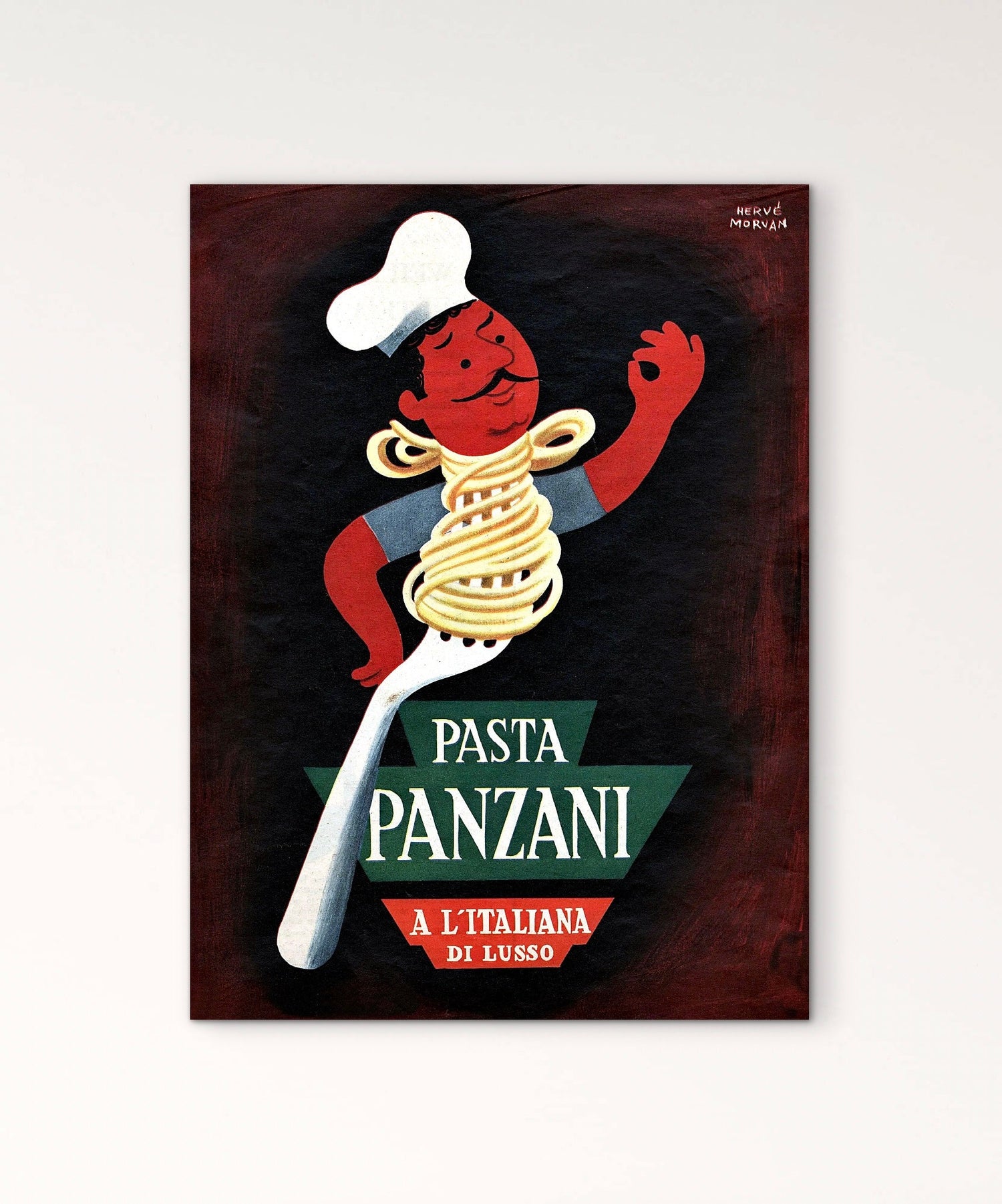 Affiche Pasta Panzani à l’Italiana di Lussso pâte Panzani Pub affichevintagefrance