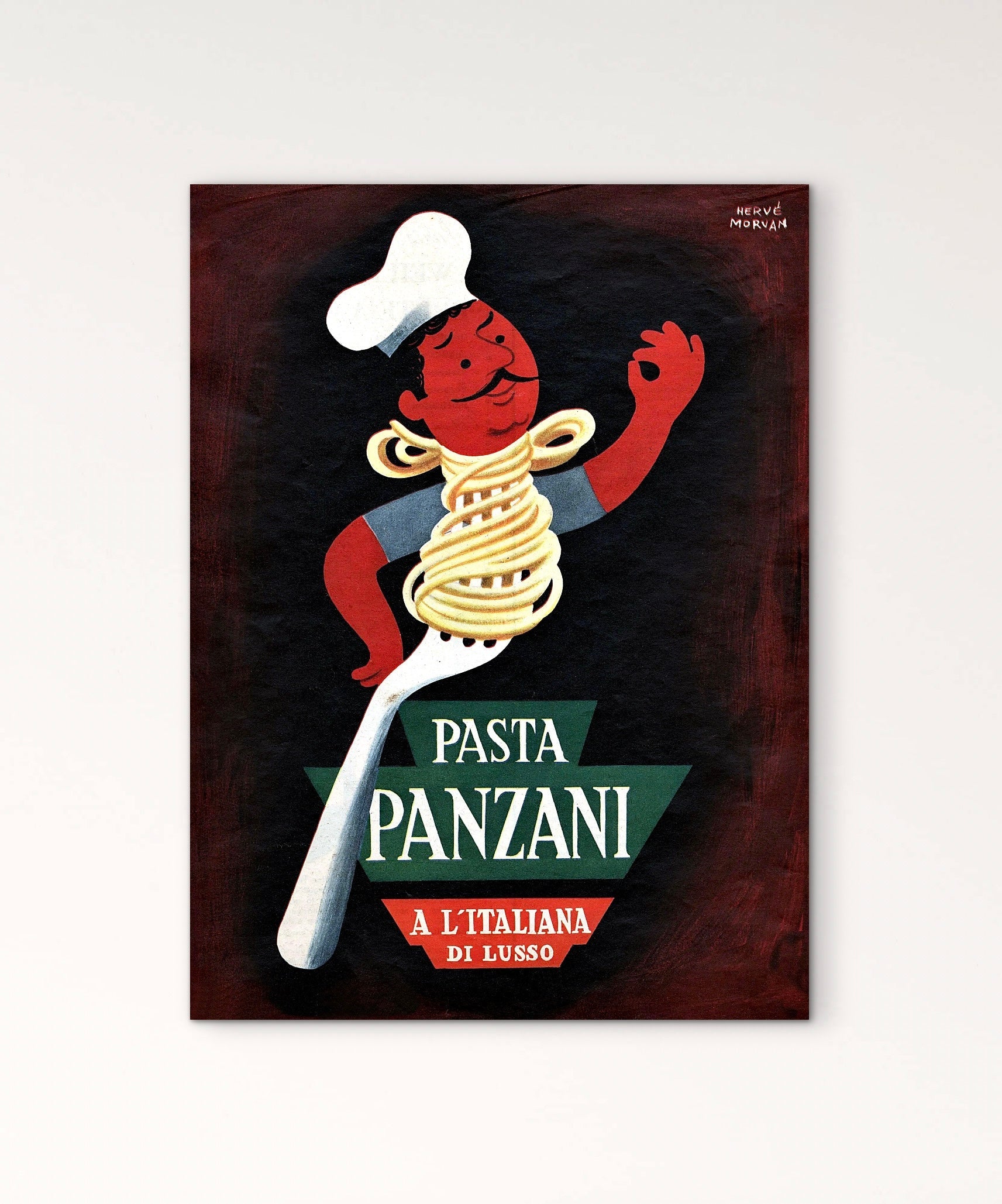 Affiche Pasta Panzani à l’Italiana di Lussso pâte Panzani Pub affichevintagefrance