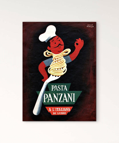 Affiche Pasta Panzani à l’Italiana di Lussso pâte Panzani Pub affichevintagefrance