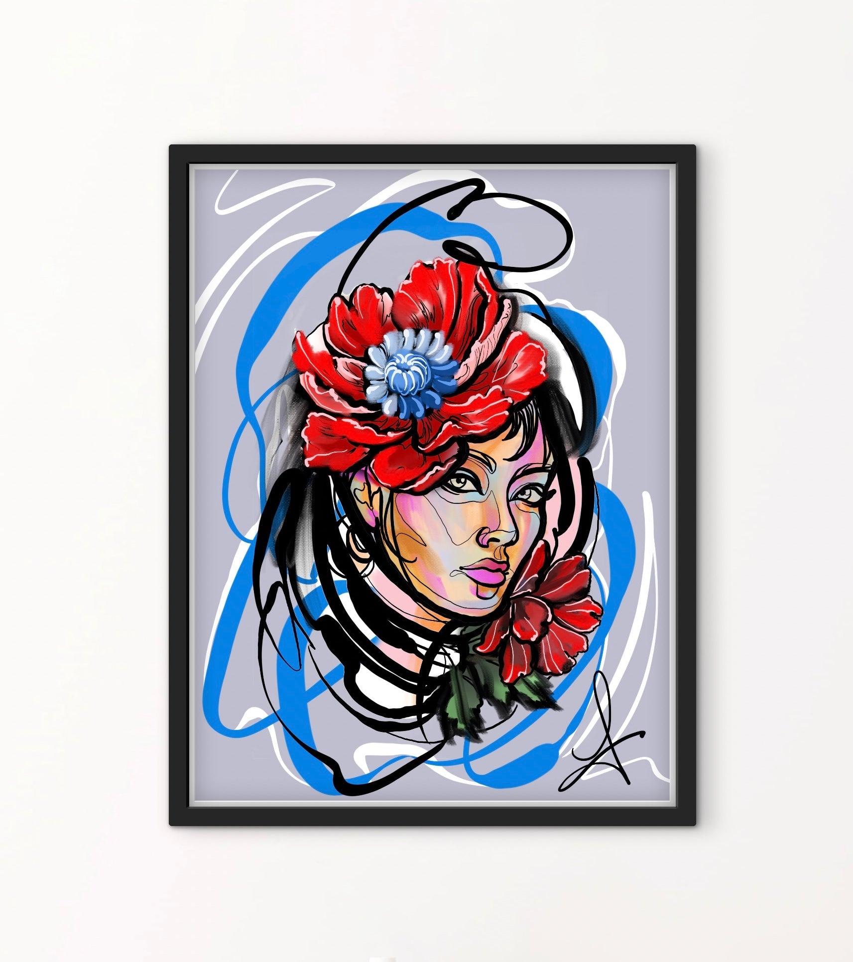 Affiche Tatouage Tatoo style graffiti artistique Laferga affichevintagefrance