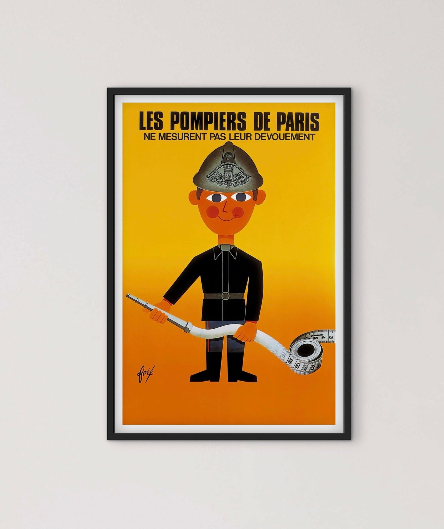 Affiche Pompiers de Paris affichevintagefrance